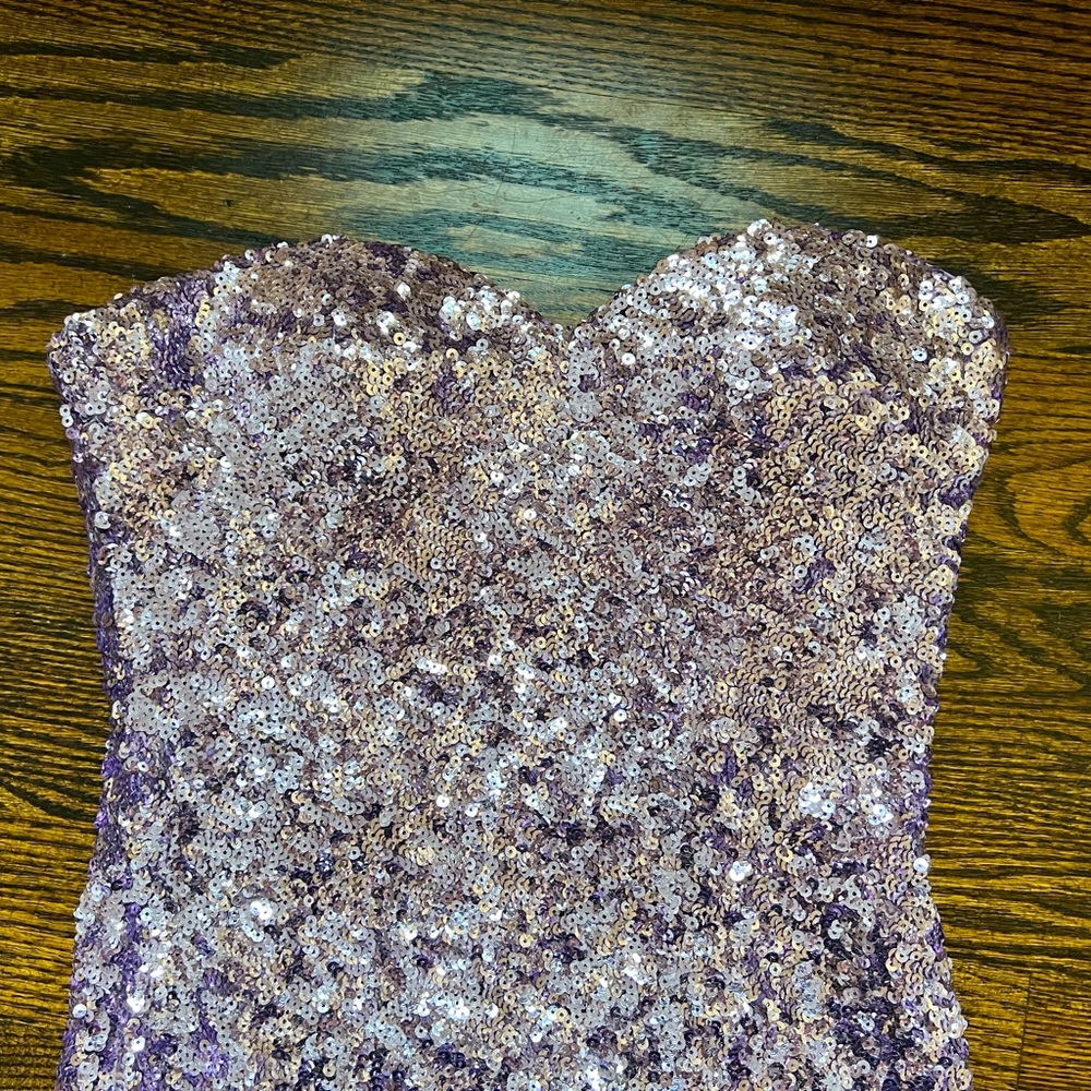 Purple sequin dress